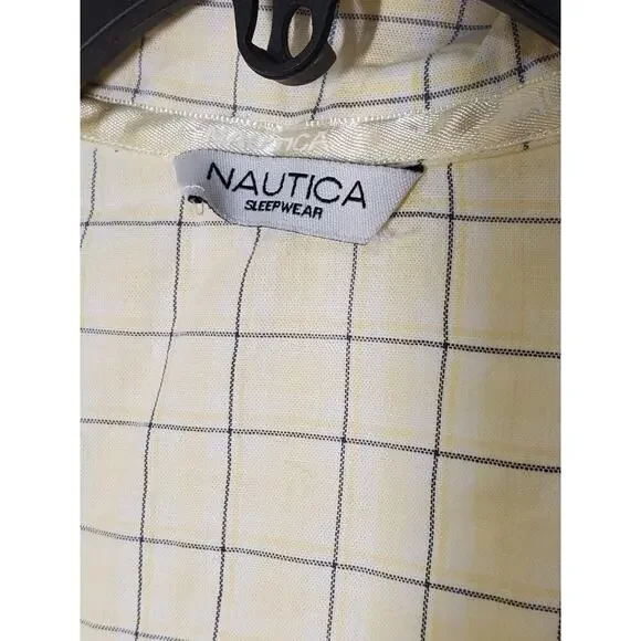 Nautica Men’s Short Sleeve Button-Down Sleepwear Shir tSize L - Picture 4 of 8